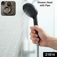 Handheld Shower Head – Flexible Stainless Steel Hose for Easy Use