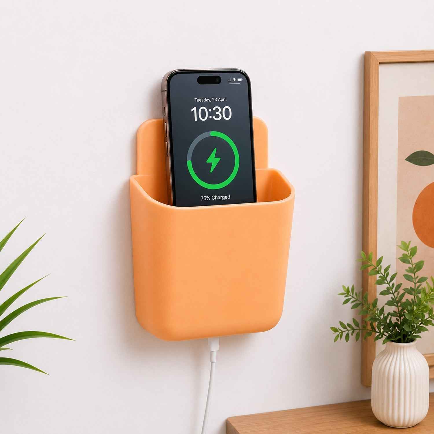 Wall Mounted Storage Pocket – Durable Plastic Organizer for Home