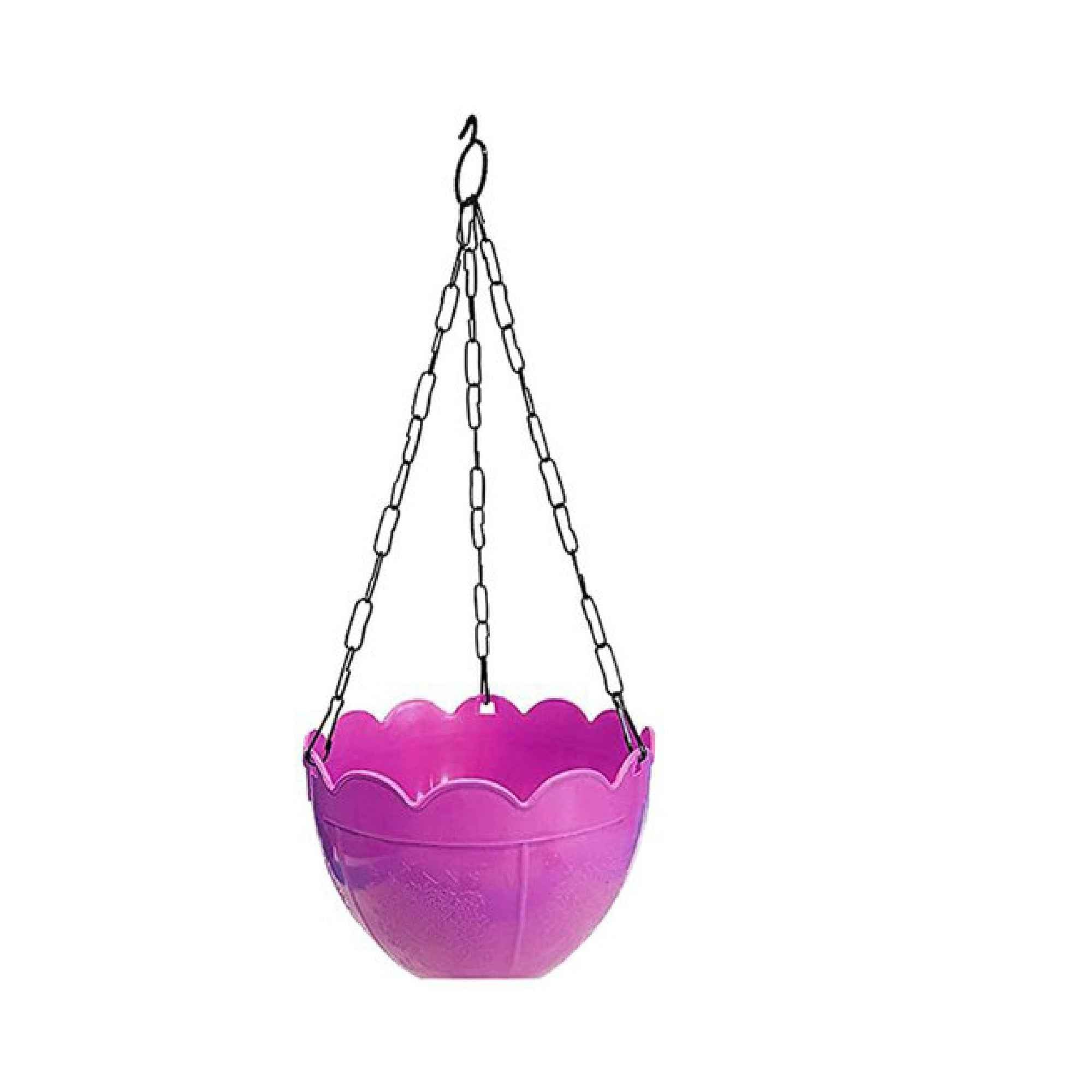 Hanging Flower Pot – Plastic with Chain for Balcony & Garden | Gambit