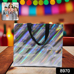 Durable reusable party gift bag showing mix design with elegant patterns