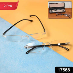 Rimless Reading Glasses – Lightweight Pack of 2 Comfort Readers