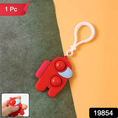 Pop-It Fidget Keychain – Mini Stress Relief Sensory Toy for Kids & Adults