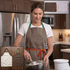 Waterproof Kitchen Apron Ð Adjustable with Pockets for Cooking