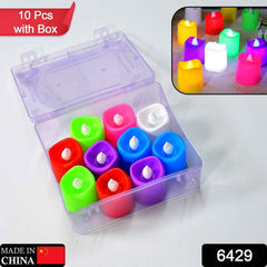 LED Tealight Candles – 10 Pcs Battery Operated | Indo Glow