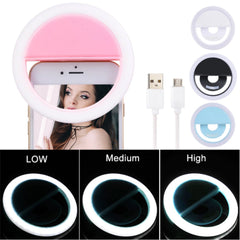 Full view of the Selfie Ring Light with adjustable settings for various uses.