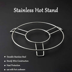 Stainless Steel Hot Pot Stand – Durable Heatproof Cookware Rack