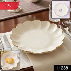 Lotus Flower Decorative Serving Tray Ð Elegant Snack & Dry Fruit Platter