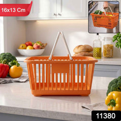 Plastic Storage Basket with Foldable Handles Ð Compact & Durable Organiser