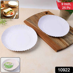 Compostable Paper Plates – 9 Inch, Leak-Resistant & Eco-Friendly