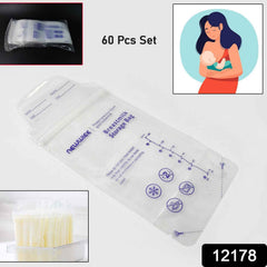 Breastmilk Storage Bags – Double Zipper Seal 60 Pcs | FERVENT