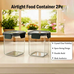 Airtight Food Storage Containers – 2x 900ml Press N’ Lock Set