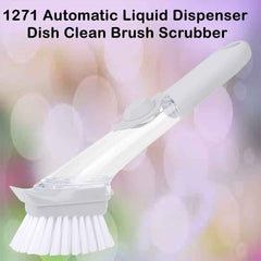 Liquid Dispenser Dish Brush – Built-in Scraper & Soap | SparkleTidy