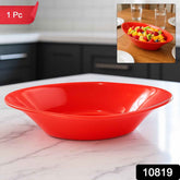 Plastic Marin Serving Bowl – Deep Oval Red Glossy Finish