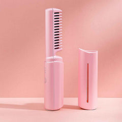Mini Hair Straightener Brush Ð Cordless & Rechargeable for Travel