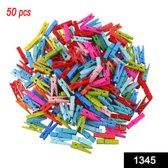 Wooden Cloth Pegs – Small Multipurpose Clips (50 Pcs) | Indo Glow