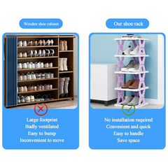 Foldable Shoe Rack – 8-Layer Space-Saving Storage | Organivo