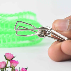 Stainless Steel Clothes Pegs – Durable Laundry Clips with Rope