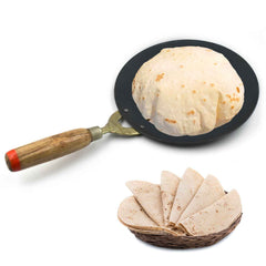 Wooden Handle Roti Tawa – Nonstick Iron Pan | Storenzo