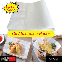 Oil Absorbing Cooking Paper – Grease-Free Sheets (Pack of 50) | Bake & Dwell