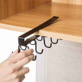 Double-Row Metal Cup Holder Rack – Space-Saving Kitchen Organizer