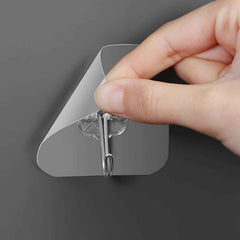Strong Transparent Adhesive Wall Hooks Ð 10 Pc Set for Home & Kitchen