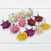 Vibrant multicolor flower hair pin from the 12 pcs floral set