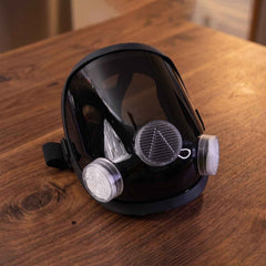 Full Face Safety Respirator Mask Ð Dual Filters & Clear Visor for Protection