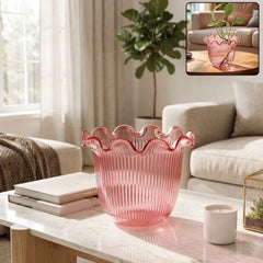 Decorative Ruffled Flower Pot Planter Vase Ð Versatile Home Decor