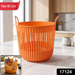 Plastic Round Storage Basket Ð Durable and Portable Organizer