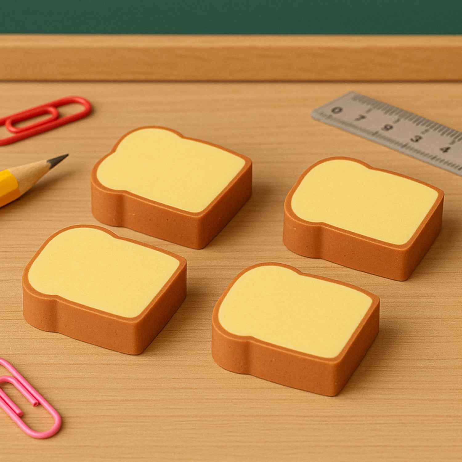 Toast Bread Eraser – Cute 3D Food Design for Kids | TinyTrendy