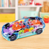 Gear Car Toy – Transparent, Musical & 3D Lights for Kids | Spark Tots