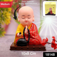 Solar Buddha Statue – Moving Head & Hand Decor | XcelCraft