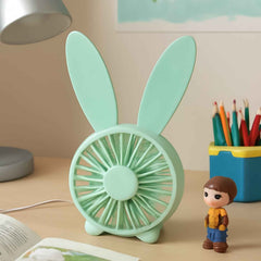 USB Desk Fan – Cute Rabbit Mini Fan with Mist Air | Deskrova