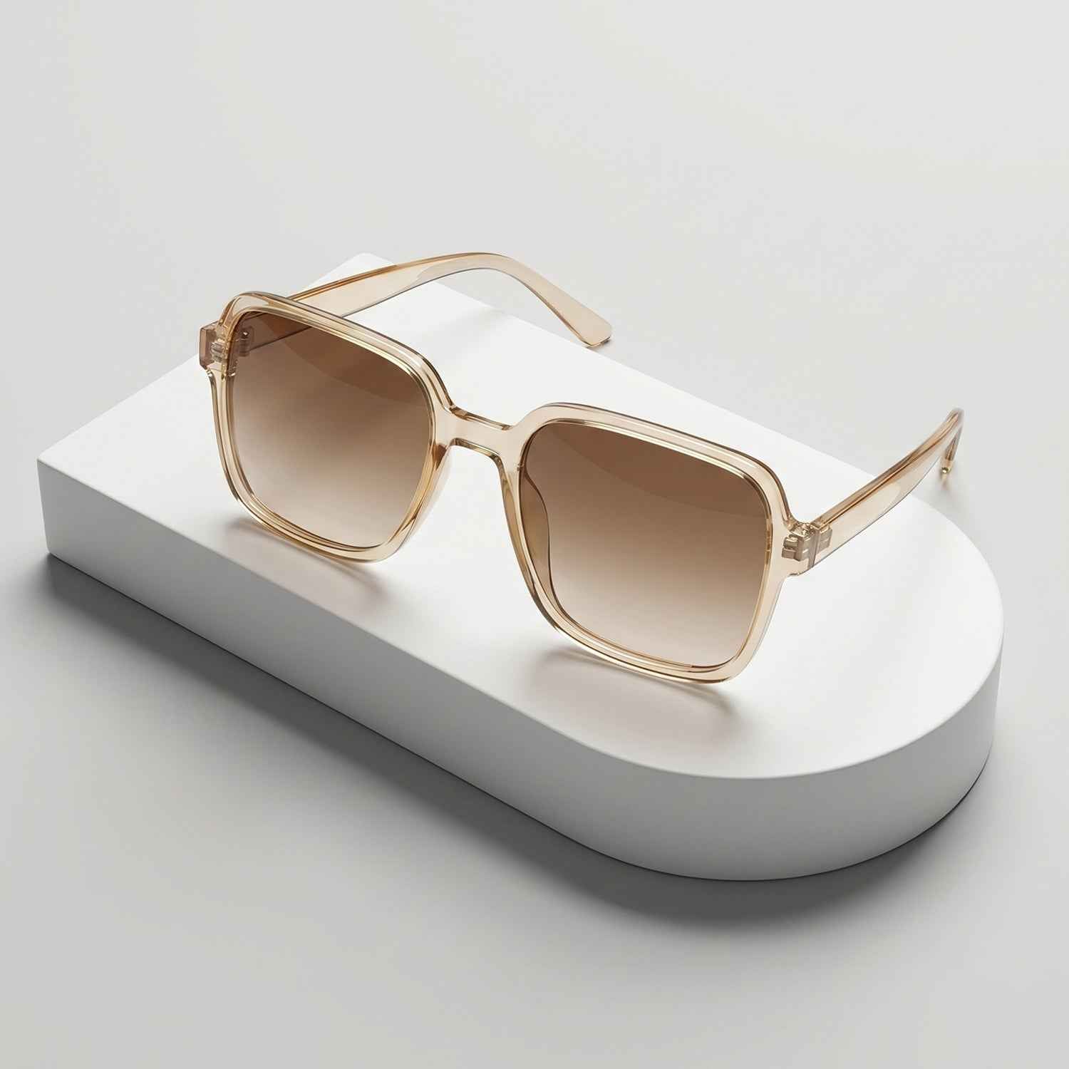 Square Retro Sunglasses Ð Trendy Oversized Gradient Tinted Eyewear