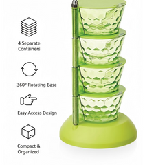 Rotating Pickle Rack – 4-in-1 Multipurpose Kitchen Storage | CookAura