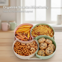 Divided Snack Box – Rotating Dry Fruit Platter | Lunchie Bunchie