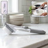 Refillable Soap Dispensing Dish Scrub Brush Ð Effortless & Hygienic Cleaning
