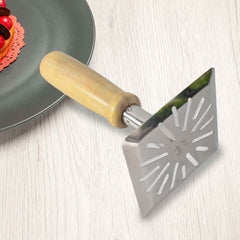Stainless Steel Potato Masher – Wooden Handle, Ergonomic Grip