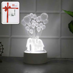 3D Illusion LED Night Lamp – USB Powered Soft Glow Décor