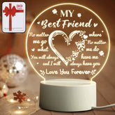 Best Friend 3D LED Night Lamp – Heart Design Gift Light