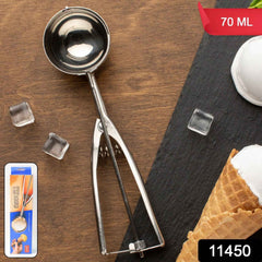 Ice Cream Scoop – Stainless Steel Trigger Release, 70 ML Capacity