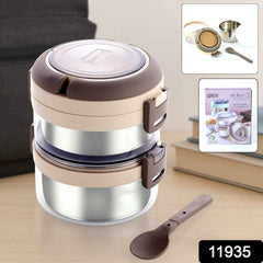 Stainless Steel Insulated Lunch Box – Leakproof Double Layer Tiffin