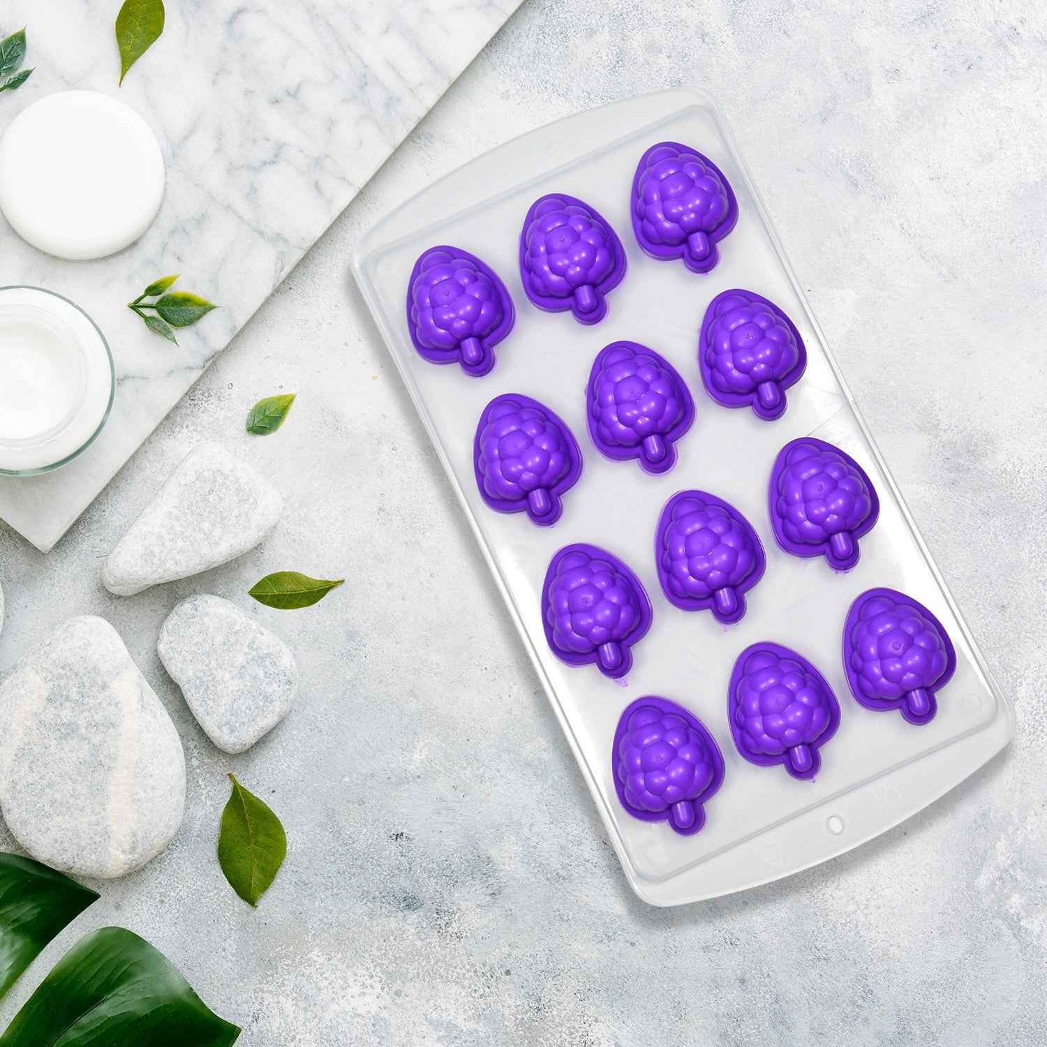 Silicone Ice Cube Tray – Flexible Fruit Shape Mold for Drinks | Indo Glow
