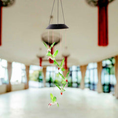 Solar Hummingbird Wind Chimes – Colorful LED Garden Decor