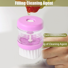 Wash Basin Brush with Soap Dispenser – Efficient Multicolor Cleaner | VelvetBubbles