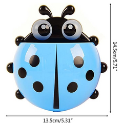 Ladybug Toothbrush Holder – Suction Hook Bathroom Organizer | BrushedUp