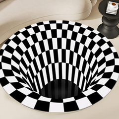 3D Space Round Carpet – Non-Slip Optical Illusion Rug