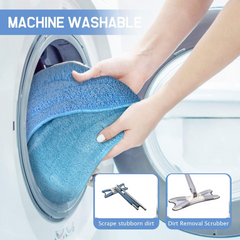 Flat Mop – 360° Rotating Head, Easy Squeeze | Velvet Wipe
