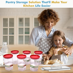 Air Tight Kitchen Storage Container – 1100ml Set of 6 | Velvet Wheels
