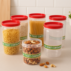Air Tight Kitchen Storage Container – 1100ml Set of 6 | Velvet Wheels